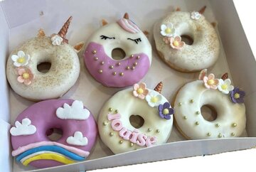 Donut box eenhoorn thema