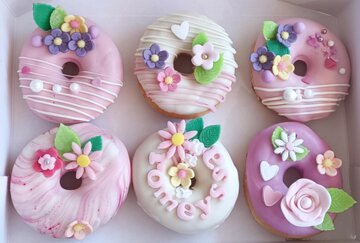 Donut box bloemen thema-2