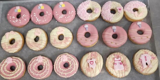 Donuts Gender reveal boxen - 6 stuks