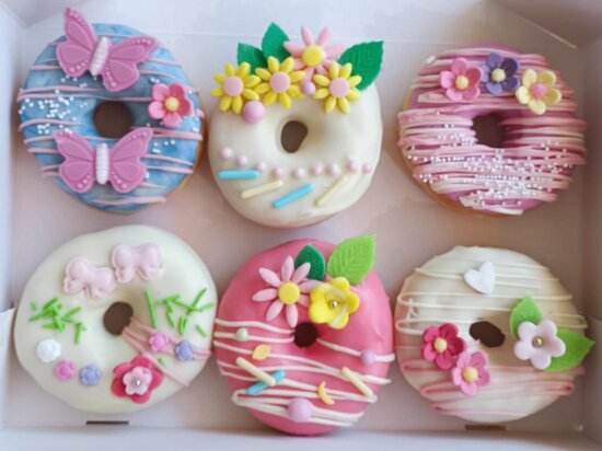 Donut box bloemen thema-2