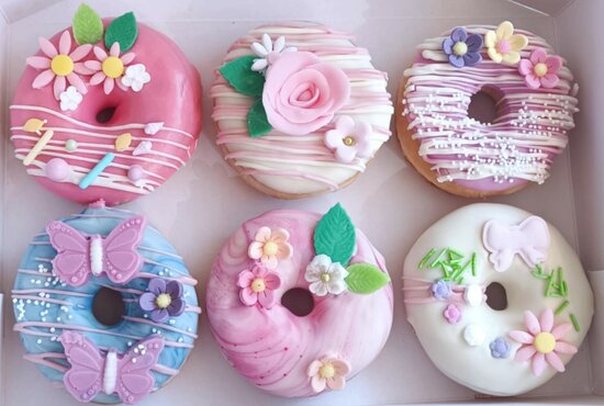 Donut box bloemen thema-2