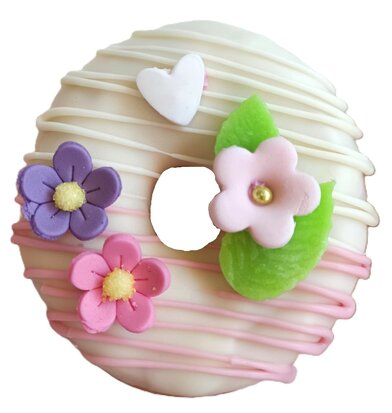 Donut boxen bloemen thema