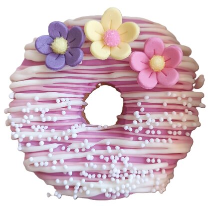 Donut boxen bloemen thema