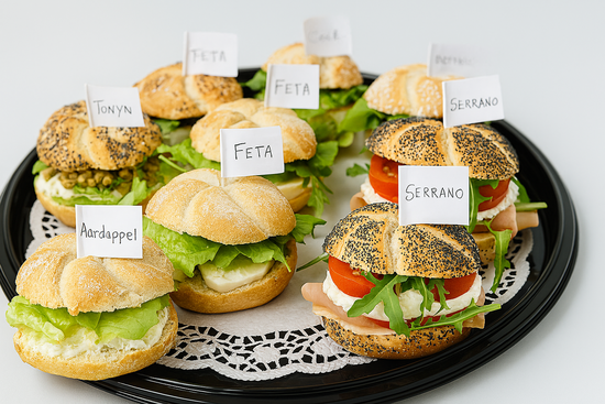 Basic mix mini pistolets en/of mini sandwiches deluxe  