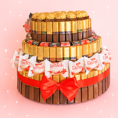 Luxe snoep cirkel Ferrero Rocher chocolade mix - 3 Lagen