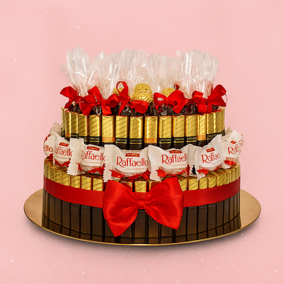 Luxe snoep cirkel Ferrero Rocher chocolade mix - 30cm