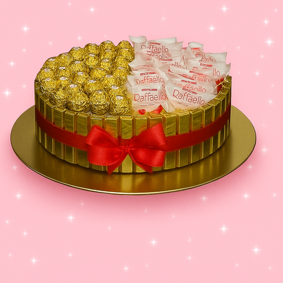 Luxe Ferrero Rocher - Raffaello - Merci taart - 30cm