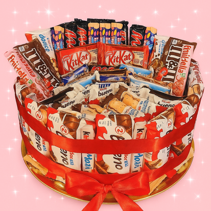 Snoep cirkel van 30cm met Kinder Bueno-Mars-Mini's,...