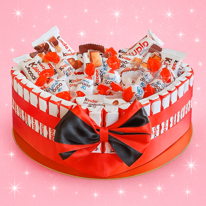 Snoep hart - 30cm met Kinder Chocolade
