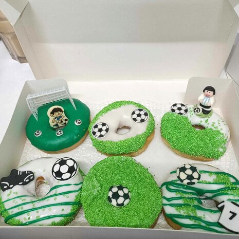 Donuts Voetbal Box - 6 stuks