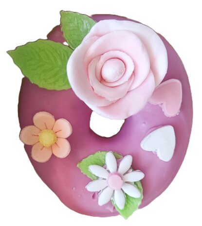 Donut boxen bloemen thema